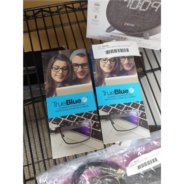 2 AS NEW TRUE BLUE LIGHT BLOCKING GLASSES