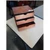 Image 2 : 3 DRAWER DOVETAILED WOOD ORGANIZER