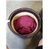 Image 2 : 2 LEATHER LOOK STORAGE OTTOMANS