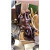 Image 2 : TRAY OF LAMPS, VASES, INCENSE BURNER STATUE