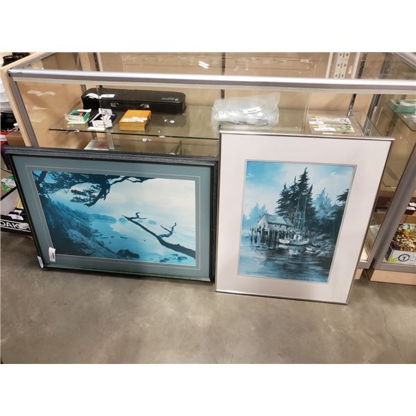 2 LAKE PRINTS ON IS SIGNED