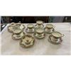 Image 1 : 17 PIECES PARAGON TAPESTRY ROSE CHINA - 7 CUPS AND SAUCERS, PLATTER, CREAM AND SUGAR