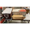 Image 1 : BRUSH CUTTER BLADE, COLEMAN COOLER AND ELECTRIC BROILER