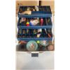 Image 8 : ICE FISHING AUGER, TACKLE BOX WITH FISHING RODS, NET BOX OF MARINE ROPE