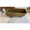 Image 2 : WOODBURNING SET AND COPPER AND BRASS PLANTERS