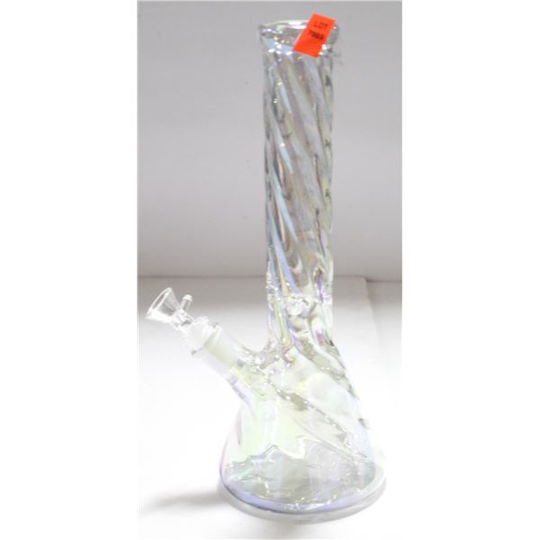 NEW 12.5" COLORED TRANSLUCENT TWISTED GLASS BONG
