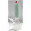 Image 1 : NEW 14" LIGHT GREEN ETCHED GLASS BONG