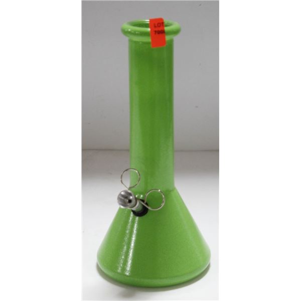 NEW 10" GREEN GLASS BONG