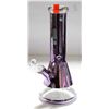 Image 1 : NEW 14" PURPLE METALLIC INFINITY GLASS BONG W/ ICE