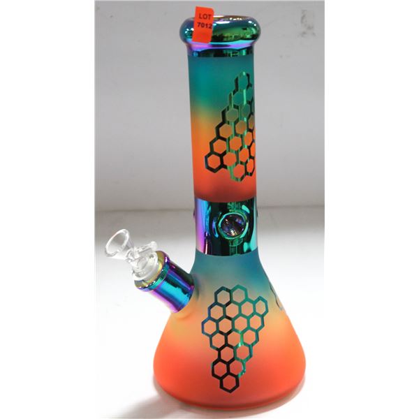 NEW 12" MULTICOLORED HONEYCOMB BEAKER BONG
