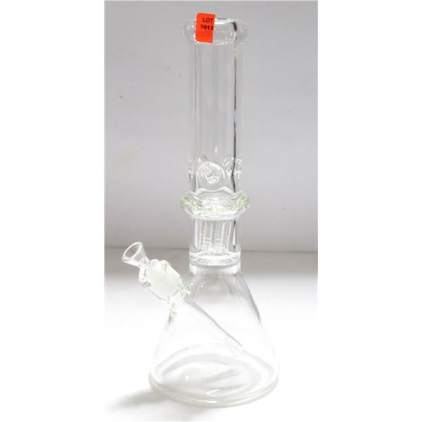 NEW 14" CLEAR GLASS BEAKER BONG