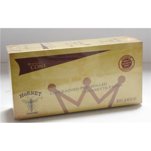 HORNET 24PK UNBLEACHED PRE ROLLED CIGARETTE PAPER