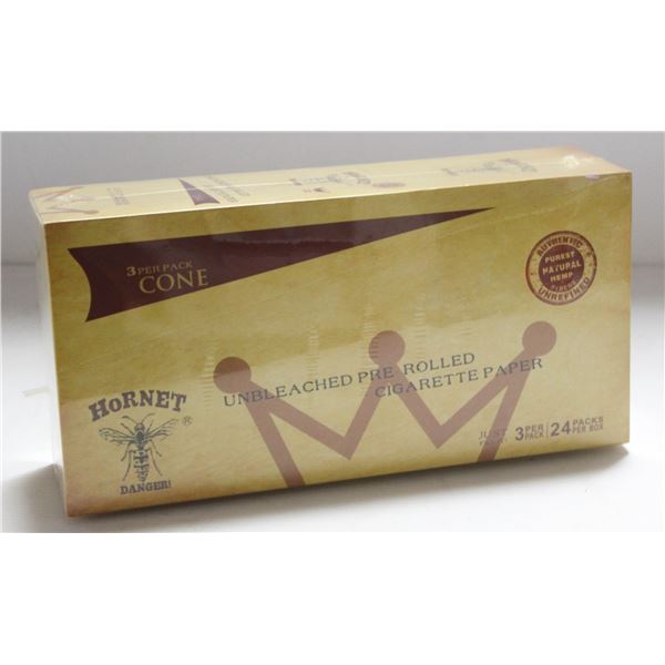 HORNET 24PK UNBLEACHED PRE ROLLED CIGARETTE PAPER