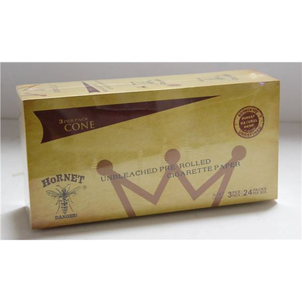 HORNET 24PK UNBLEACHED PRE ROLLED CIGARETTE PAPER