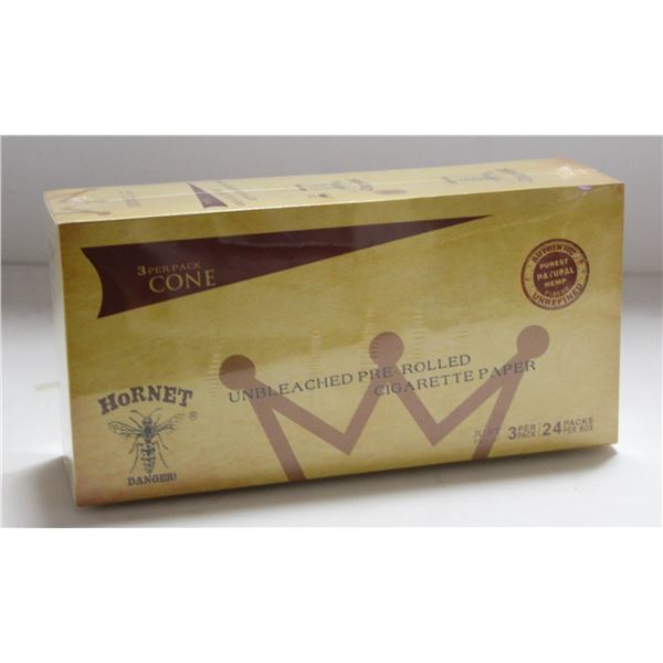 HORNET 24PK UNBLEACHED PRE ROLLED CIGARETTE PAPER