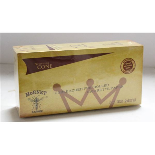 HORNET 24PK UNBLEACHED PRE ROLLED CIGARETTE PAPER