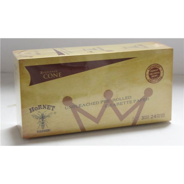 HORNET 24PK UNBLEACHED PRE ROLLED CIGARETTE PAPER