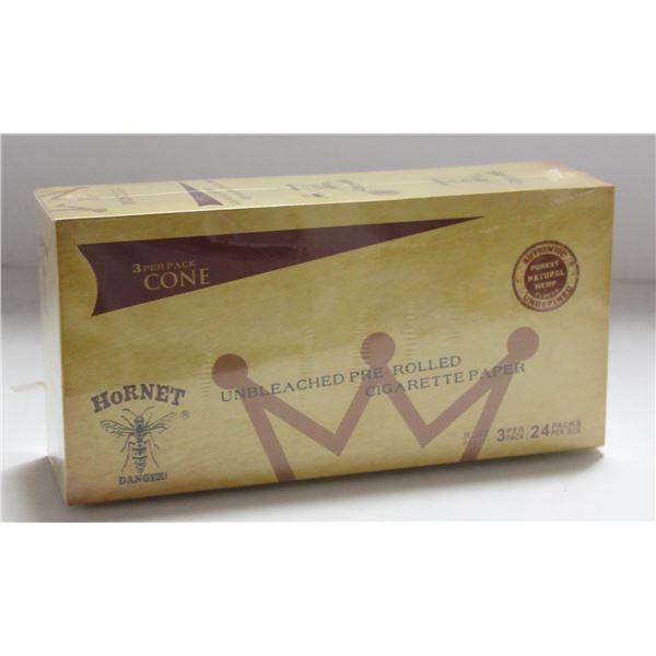 HORNET 24PK UNBLEACHED PRE ROLLED CIGARETTE PAPER