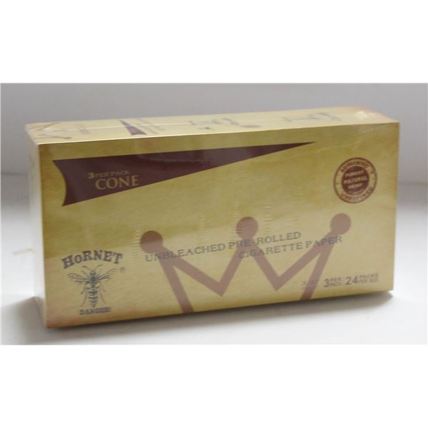 HORNET 24PK UNBLEACHED PRE ROLLED CIGARETTE PAPER