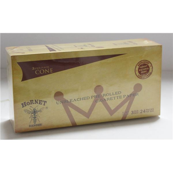 HORNET 24PK UNBLEACHED PRE ROLLED CIGARETTE PAPER