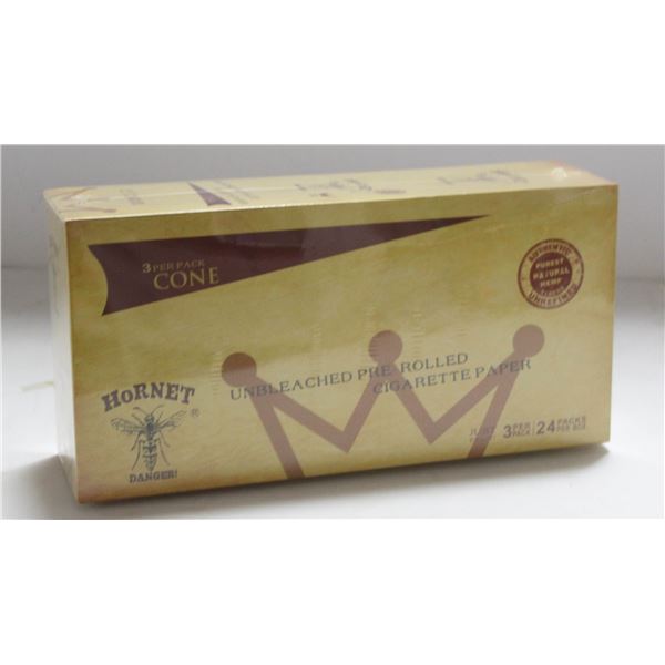 HORNET 24PK UNBLEACHED PRE ROLLED CIGARETTE PAPER