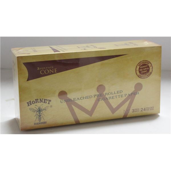 HORNET 24PK UNBLEACHED PRE ROLLED CIGARETTE PAPER