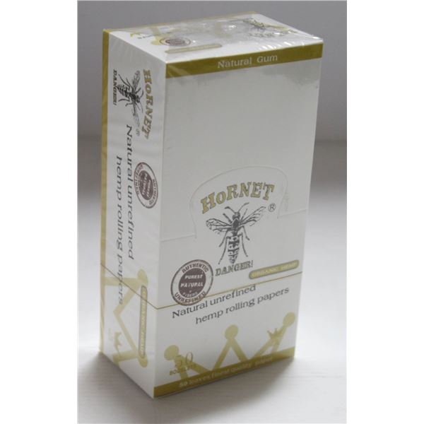 HORNET 50 BOOKLETS NATURAL REFINED HEMP ROLLING