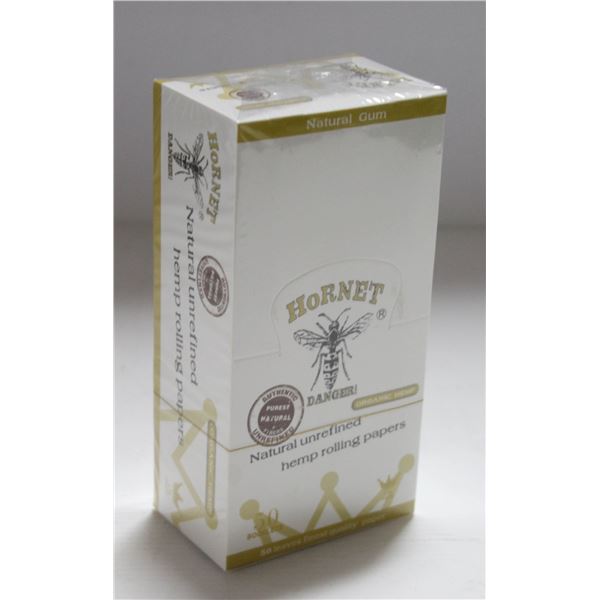 HORNET 50 BOOKLETS NATURAL REFINED HEMP ROLLING