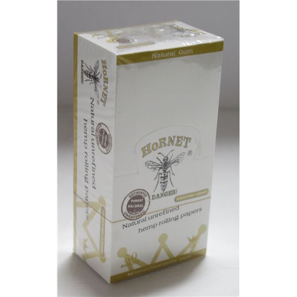 HORNET 50 BOOKLETS NATURAL REFINED HEMP ROLLING