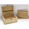 Image 1 : SHOMORY WOODEN STASH BOX W/ WOODEN INSERT TRAY