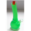 Image 1 : NEW 8" FROSTED LIME GREEN GLASS BONG
