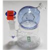 Image 1 : NEW 5.5" "H" BLUE/ CLEAR GLASS ORB BONG
