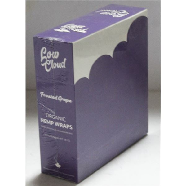 LOW CLOUD 25PK ORGANIC HEMP WRAPS; FROSTED GRAPE