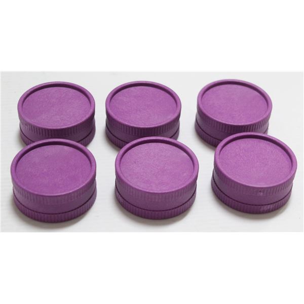 NEW 6PK BIO PLASTIC TWIST HERB GRINDERS; PURPLE