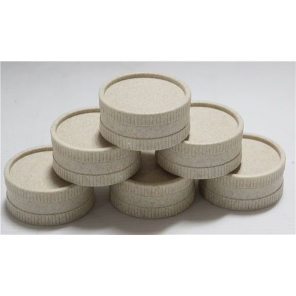 NEW 6PK BIO PLASTIC TWIST HERB GRINDERS; CREAM