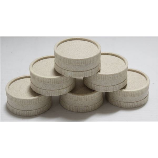 NEW 6PK BIO PLASTIC TWIST HERB GRINDERS; CREAM