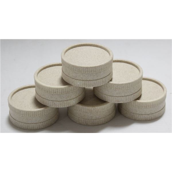 NEW 6PK BIO PLASTIC TWIST HERB GRINDERS; CREAM