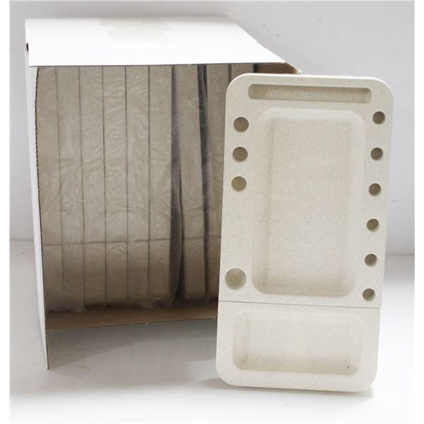 NEW 10PK OF SMOKERS ACCESSORY TRAYS; CREAM