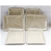 Image 1 : NEW 6PK  8" PLASTIC ROLLING TRAYS- CREAM