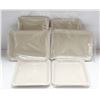 Image 1 : NEW 6PK  8" PLASTIC ROLLING TRAYS- CREAM