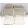 Image 1 : NEW 6PK  8" PLASTIC ROLLING TRAYS- CREAM