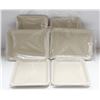 Image 1 : NEW 6PK  8" PLASTIC ROLLING TRAYS- CREAM