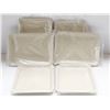 Image 1 : NEW 6PK  8" PLASTIC ROLLING TRAYS- CREAM