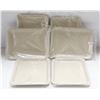 Image 1 : NEW 6PK  8" PLASTIC ROLLING TRAYS- CREAM