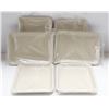Image 1 : NEW 6PK  8" PLASTIC ROLLING TRAYS- CREAM