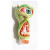 Image 1 : NEW 5" MONSTER FACE GLASS PIPE; GREEN W/ TEETH &