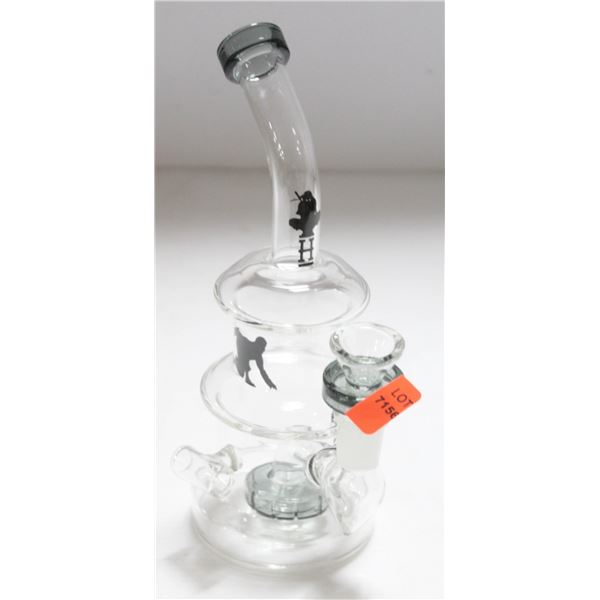 NEW 8" NINJA DISC PERC BONG W/ TOOL HOLDER