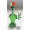 Image 1 : NEW 6.5" 2 TONE GREEN GLASS BONG