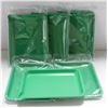 Image 1 : NEW 6PK  8" PLASTIC ROLLING TRAYS- GREEN