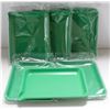 Image 1 : NEW 6PK  8" PLASTIC ROLLING TRAYS- GREEN